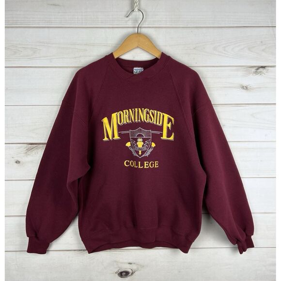 Vtg Gear‎ For Sports Sweatshirt Adult XL Maroon Morningside College Pullover USA - Picture 1 of 7
